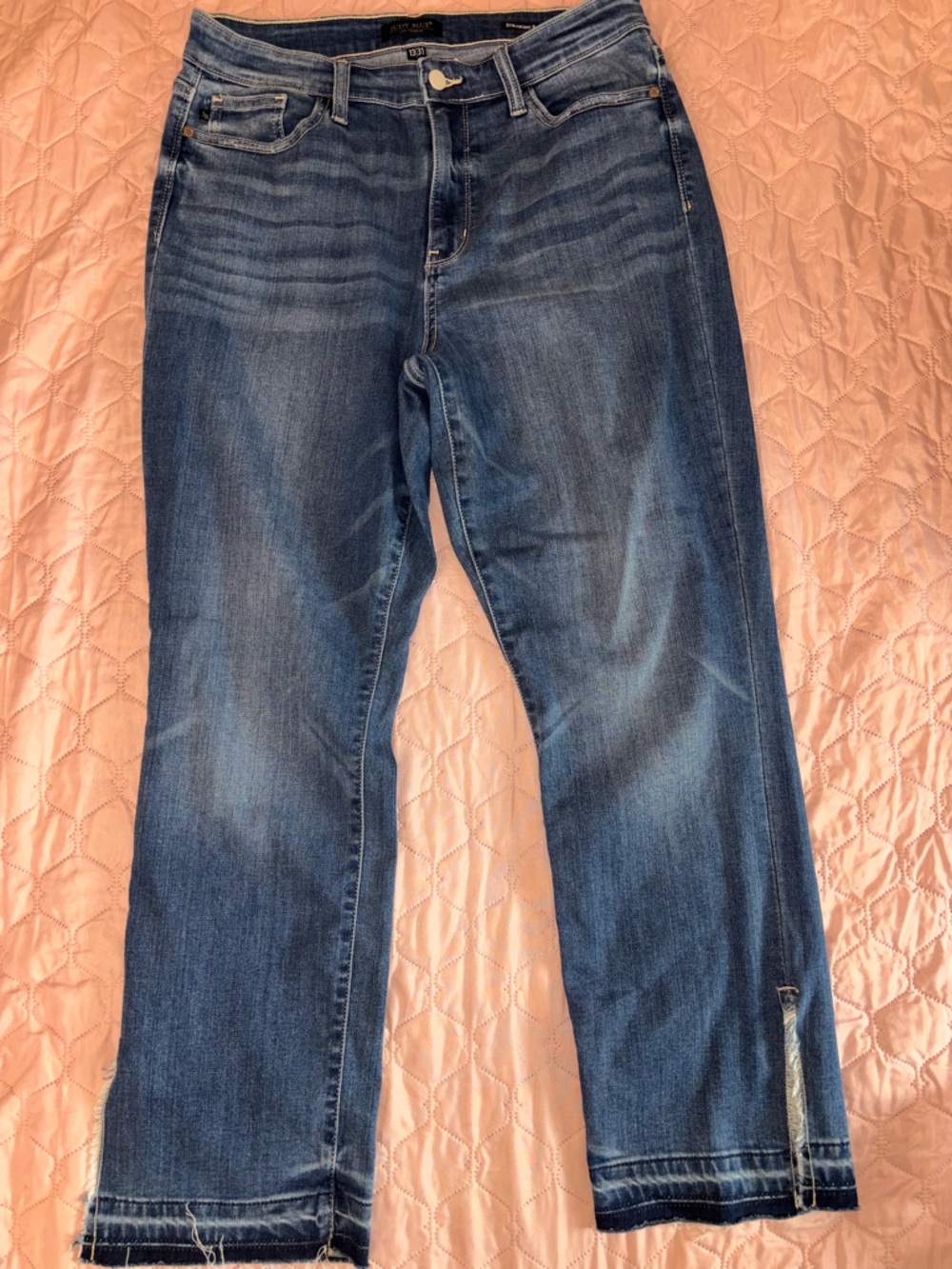 Judy Blue Mid-Blue Men’s Slim Straight Jeans
